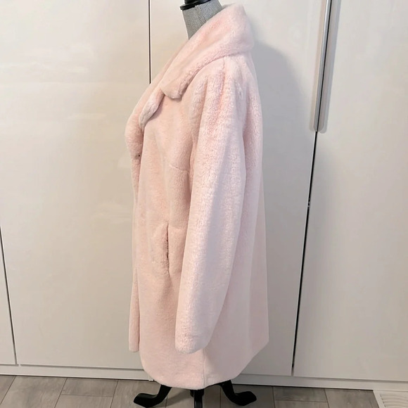 REGAL NWOT Faux Rabbit Fur Long Coat, Size L - Picture 6 of 13